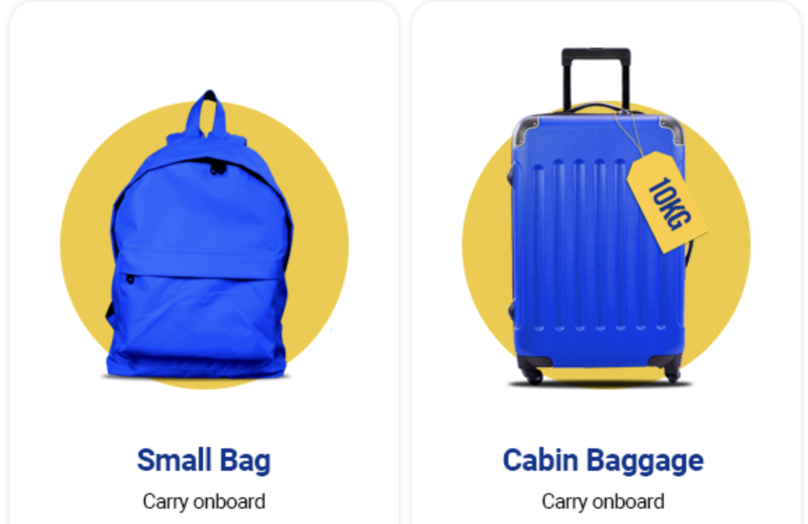 bag rules, personal item and cabin bag